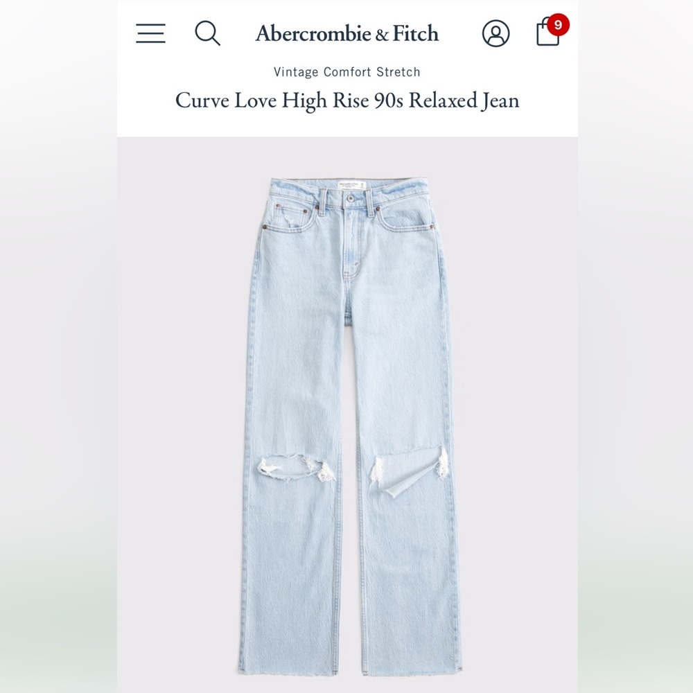 Abercrombie 90s relaxed Jean curve love
